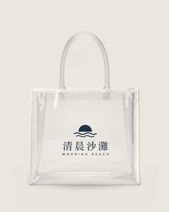 手提袋：放上清晨沙灘 Logo 的設計